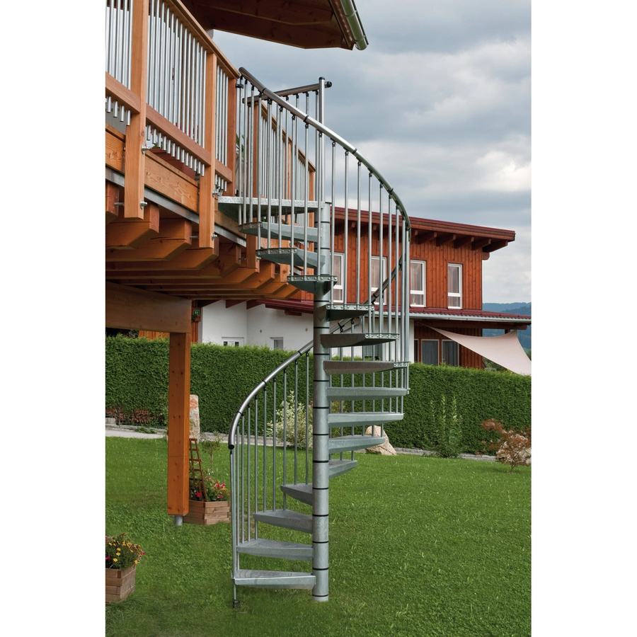 Minka Spindeltreppe Rondo Zink Plus in Silber/Grau für eine Geschosshöhe bis 300 cm - Bild 2