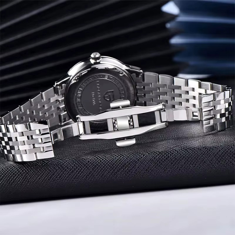 PAGANI DESIGN Armbanduhr, Quarz, Edelstahl, Mondphase, 40 mm, Herren, Schwarz - Bild 6