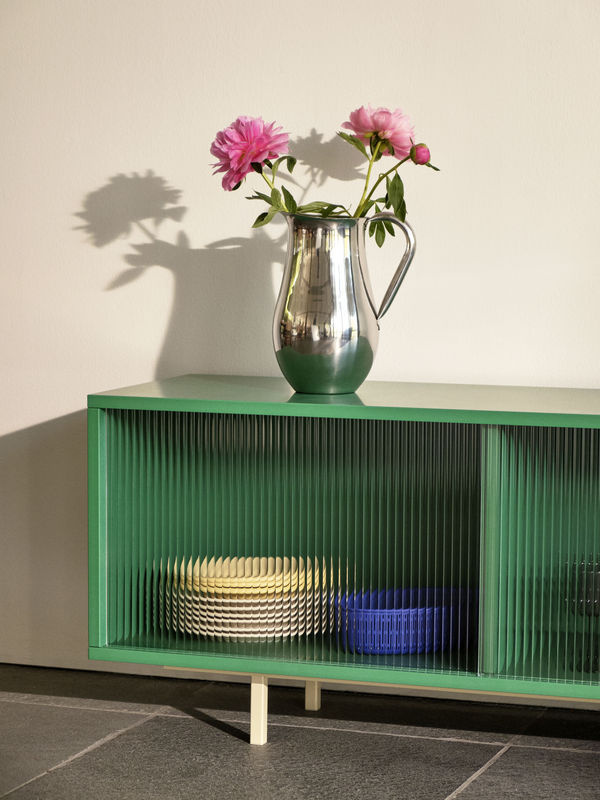 HAY Colour Cabinet M mit Glastüren in Türkis aus Valchromat, MDF und Stahl - Bild 3