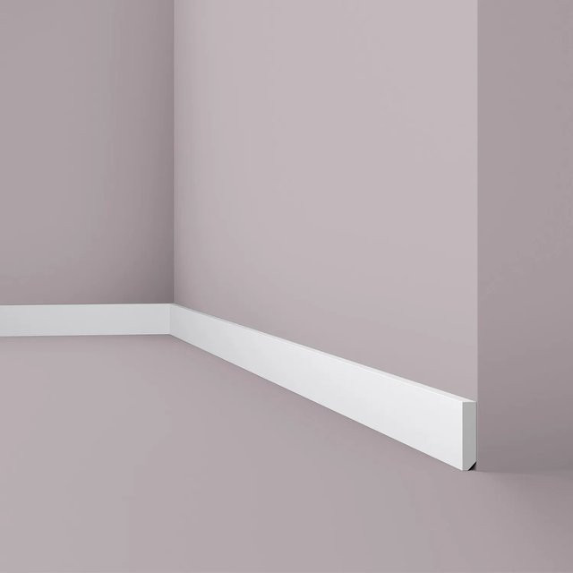 NMC Wallstyl Sockelleiste Zierleiste in Weiß, H x B x T: 5,8 x 1,3 x 200 cm - Bild 1