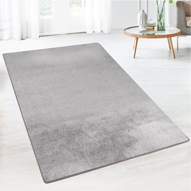 Karat Teppich Sundae in Silber und Grau mit modernem abstraktem Design - Bild 1
