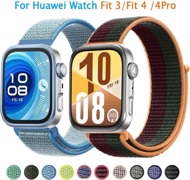 Huawei Uhrenarmband Nylon, Multicolor, Unisex, für Huawei Uhr Fit 3/4/4 Pro - Bild 1