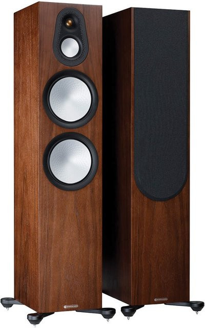Monitor Audio Silver 500 7G Passive Stand-Lautsprecher Paar in Walnuss und Silber - Bild 1