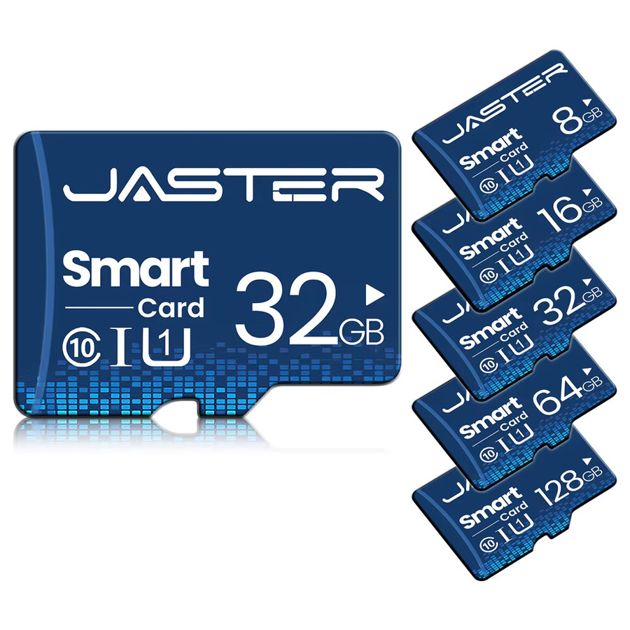 5er Set JASTER SD Speicherkarte Class 10 High Speed Memory Card in Blau mit 32GB, 64GB oder 128GB für Telefon und Kamera - Bild 2