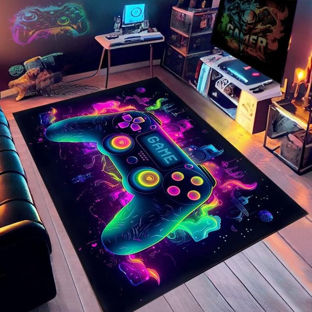Gaming-Teppich BC-Warm Home mit Game Controller Motiv für Kinderzimmer und Spielzimmer, Mehrfarbig, B: 160 cm, T: 230 cm - Bild 1