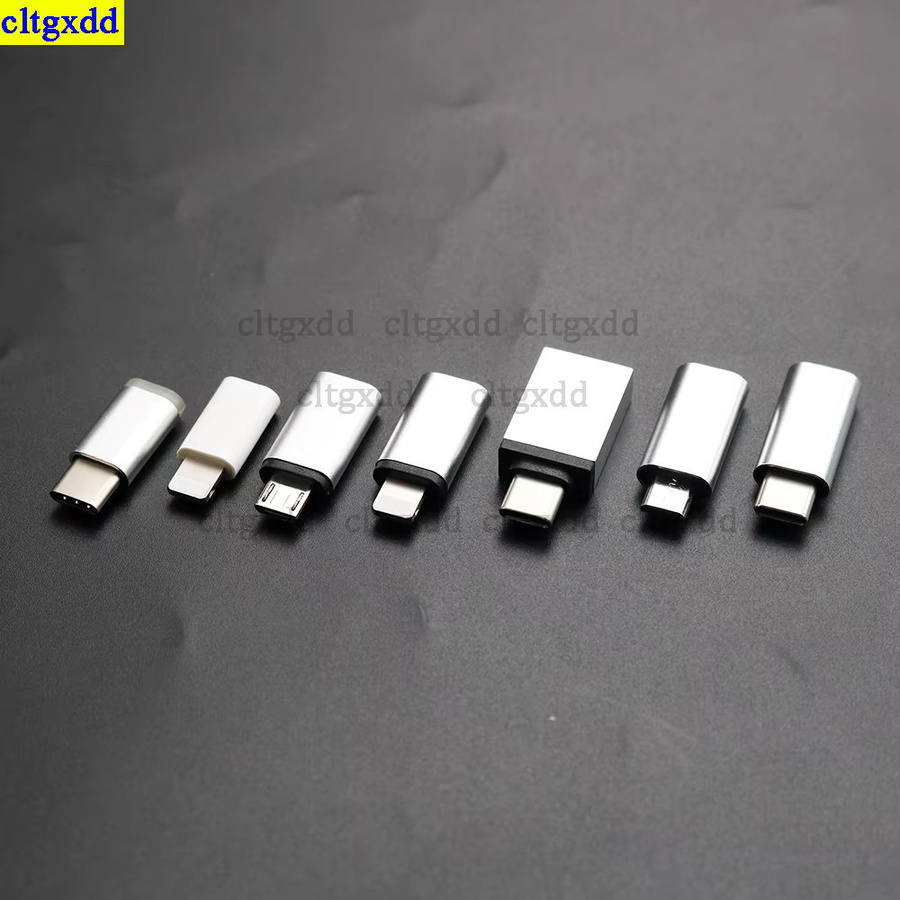 Cltgxdd Micro-USB-Konverter-Adapter Typ C auf Micro-USB für iPhone und Samsung in Silber - Bild 2