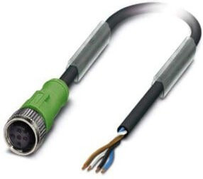Phoenix Contact Sensor-Aktor-Kabel M12 gerade, 4-polig, Schwarz, Länge: 10 m, SAC-4P-10,0PVC/M12FS - Bild 1