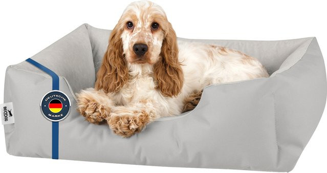 BedDog Hundebett ZARA Hundekissen als Hundesofa mit waschbarem Bezug in Grau - Bild 1