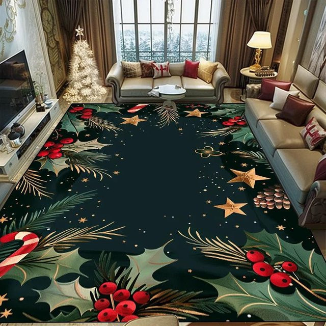 Waschbarer Amerikanischer Weihnachtsteppich von Wucifang Jewelry, Mehrfarbig, B x L: 120 x 80 cm - Bild 1