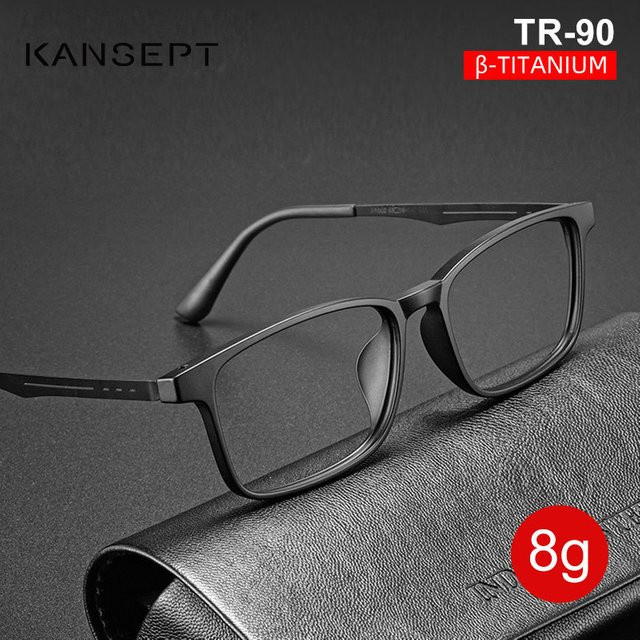 KANSEPT Lesebrille, Titan, Vollrand, Schwarz - Bild 1