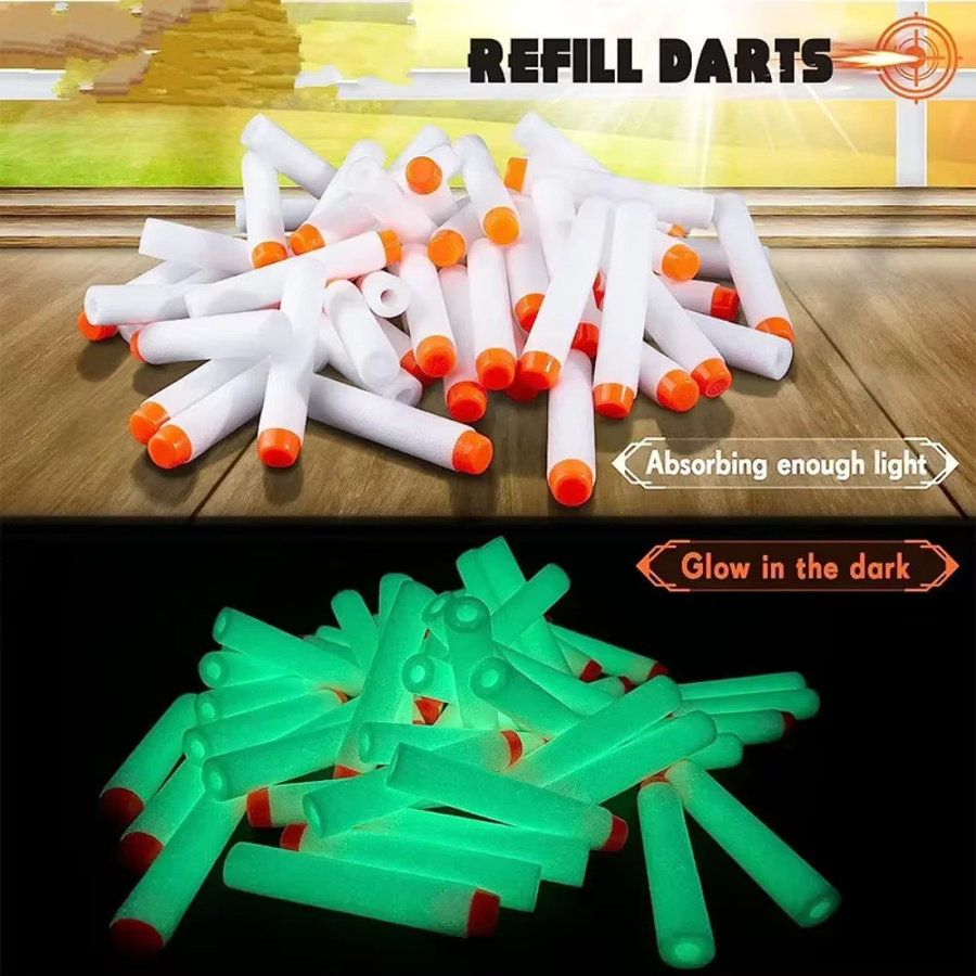 Nerf Kugeln, 100 Stück, weiß, leuchtend, weich, 7,2 cm - Bild 5