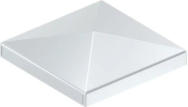 FeNau Pfostenkappe aus galvanisiertem Stahl in Silber für Rohr 60 x 60 mm - Bild 1