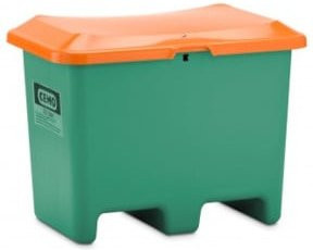 CEMO Streugutbehälter Plus3 200 Liter unterfahrbar grün/orange - Bild 1