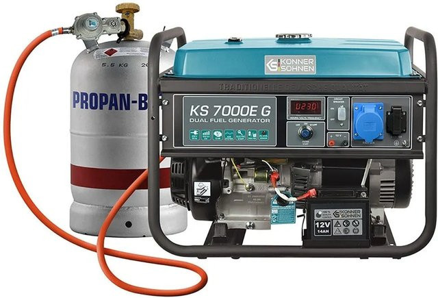 Könner & Söhnen LPG/Benzin-Generator KS 7000E G in Blau aus Stahl - Bild 1