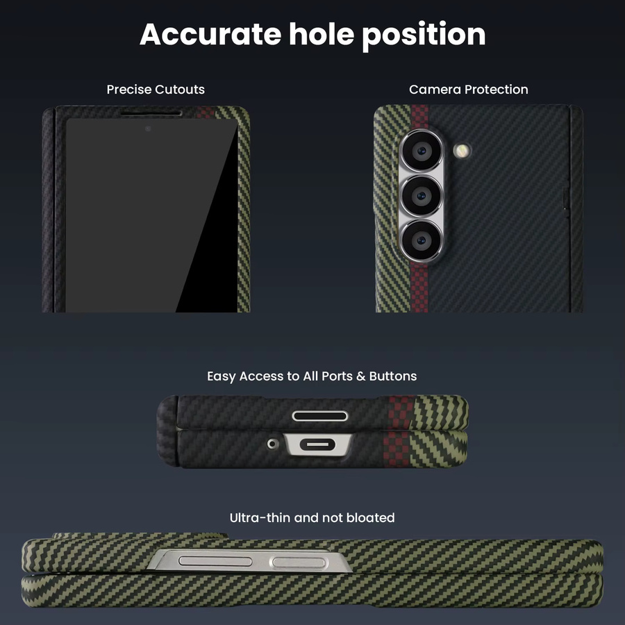 Transparente Samsung Galaxy Z Fold7/Fold6/Fold5/Fold4/Fold3 Schutzhülle mit Skin-Feel Material und Dopamin-Farbschema - Bild 2