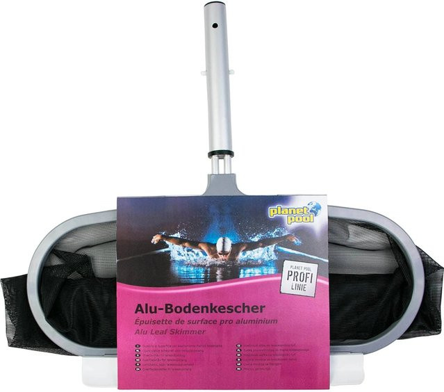 Planet Pool Profi Bodenkescher in Silber und Schwarz aus Alu und Kunststoff - Bild 1