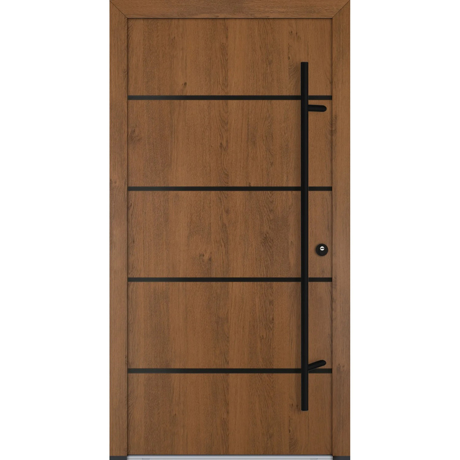 FM Türen AS68 Modell 22 Innenbeschläge Set Winchester Rechts in Braun mit Stahlbeschlägen, B: 100 cm, H: 210 cm - Bild 2