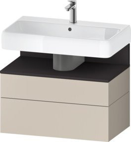 Duravit Waschtischunterschrank Qatego in Grau Matt mit 1 Schublade und internen Schubladen, Wandmontage, B/T/H: 79 x 47 x 59 cm - Bild 1