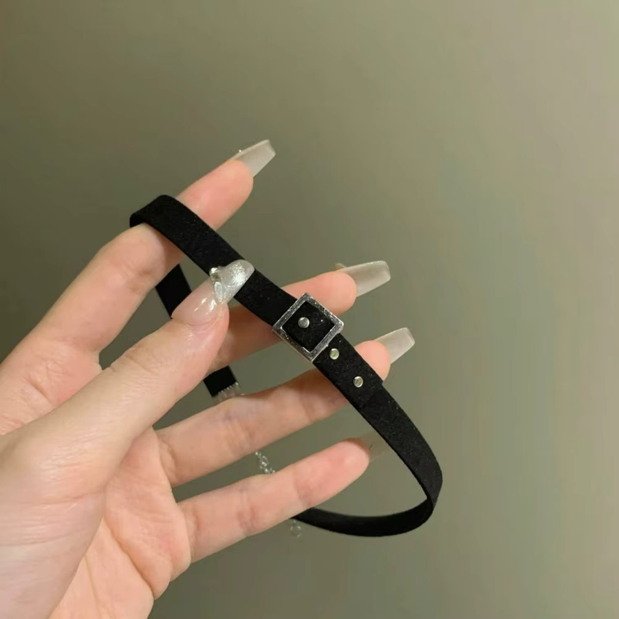 SUMENG Choker Halskette, Leder, Schwarz, Damen, Punk - Bild 3