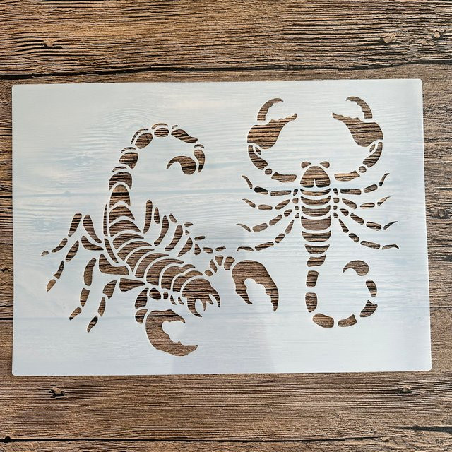 PenhuaMoban Skorpion DIY Schablone für Wandmalerei und Sammelalben, A4, Breite: 21 cm, Höhe: 29 cm - Bild 1