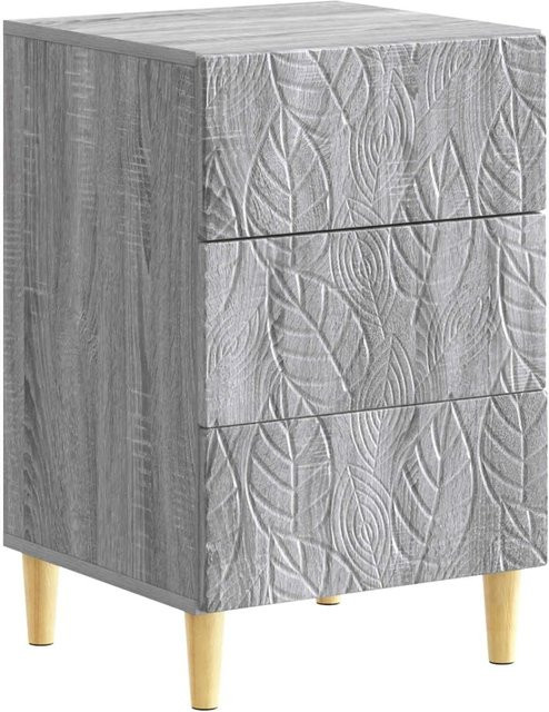 vidaXL Nachttisch in Grau Sonoma mit Soft-Close-Schubladen aus Holzwerkstoff, B/T/H: 43 x 39,5 x 66,5 cm - Bild 1
