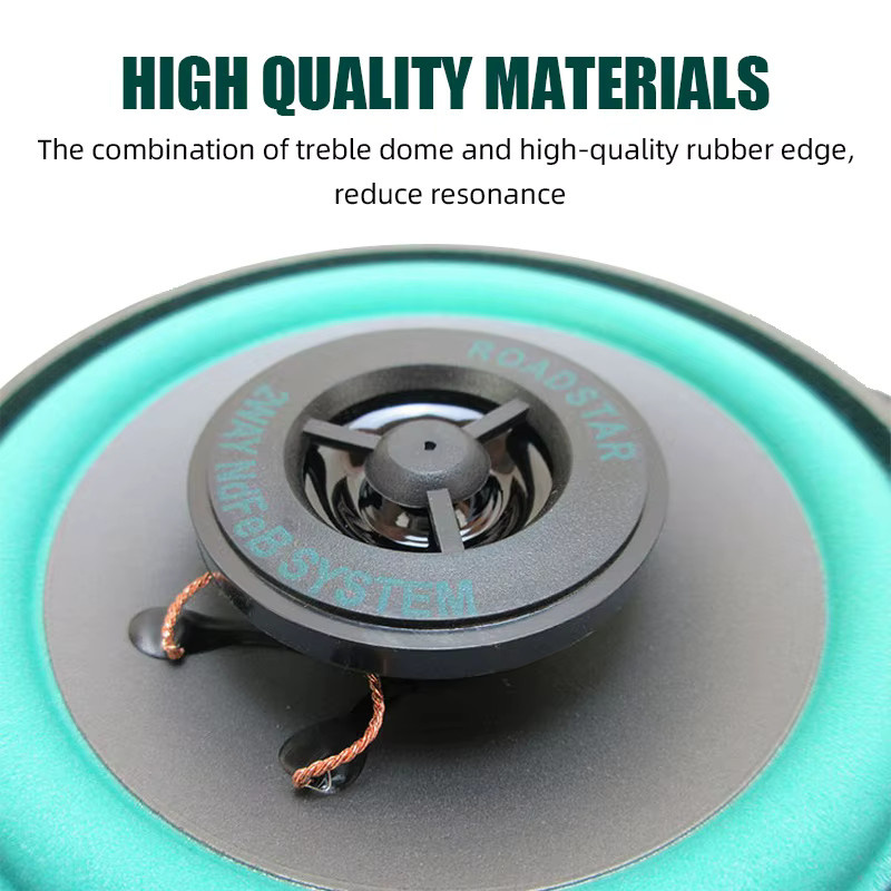 Q-PERTORS 4 Zoll Auto Koaxial Lautsprecher 100W HiFi Full Range Subwoofer in Multicolour - Bild 5