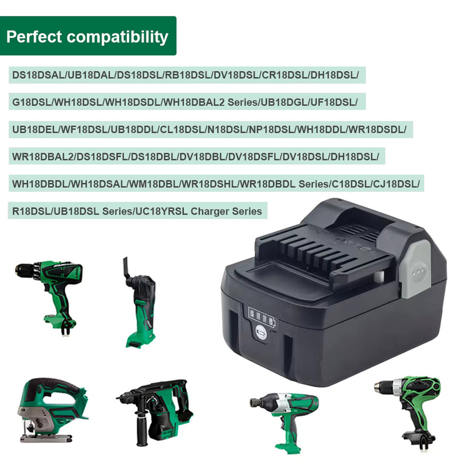 HiKOKI Akku-Set mit Ladegerät 18 V Li-Ionen in Schwarz für BSL1850 BSL1860 BSL1840 - Bild 5