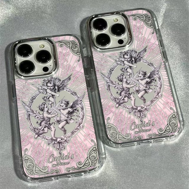 Retro Amor Engel Handyhülle für Apple iPhone Modelle in Pink - Bild 1