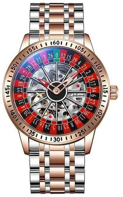 DuLunwe Armbanduhr, Automatik, Edelstahl, Roségold, Herren - Bild 1