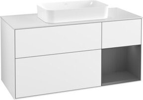 V&B Waschtischunterschrank Finion in Anthrazit und Weiß, lackiert, B: 120 cm, T: 60 cm - Bild 1