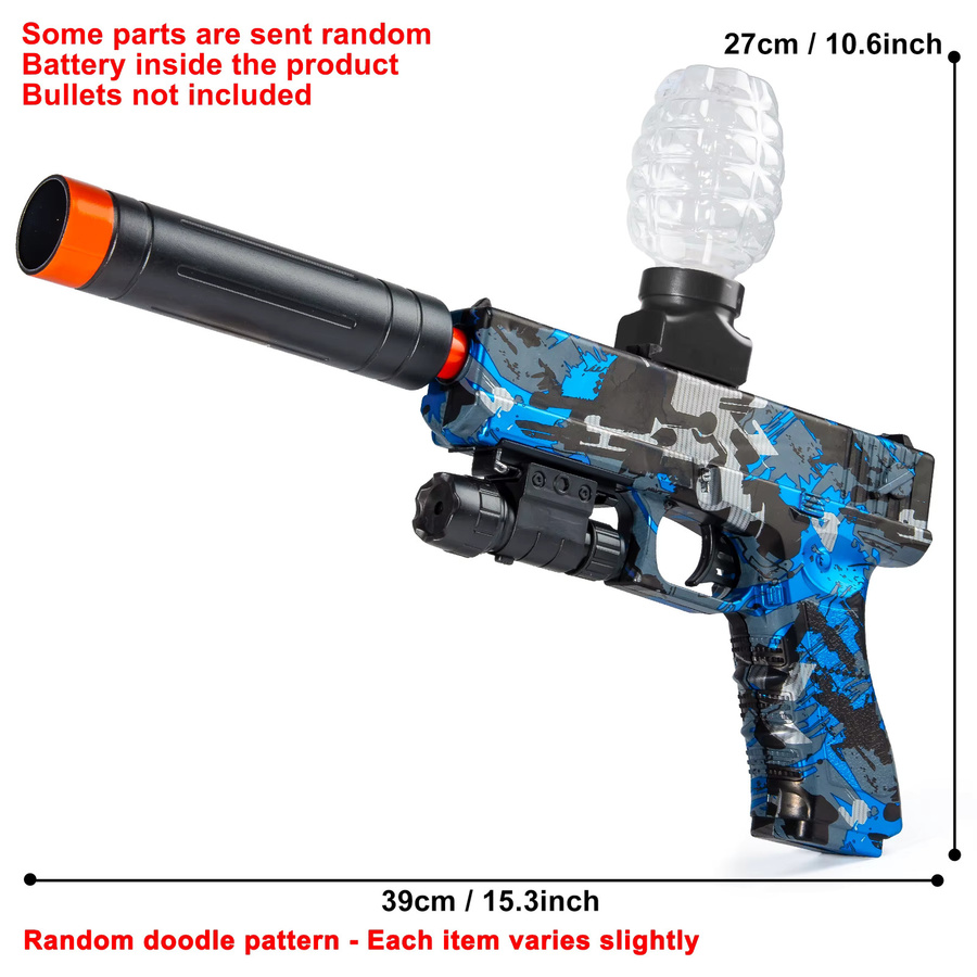unilabo Elektrisches Blaster-Pistolenspielzeug, Blau, Bunt / Mehrfarbig, Kunststoff - Bild 2