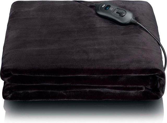 Melissa Heizdecke aus Flanellfleece in Schwarz mit kariertem Design, 120W, B: 180 cm, T: 130 cm - Bild 1