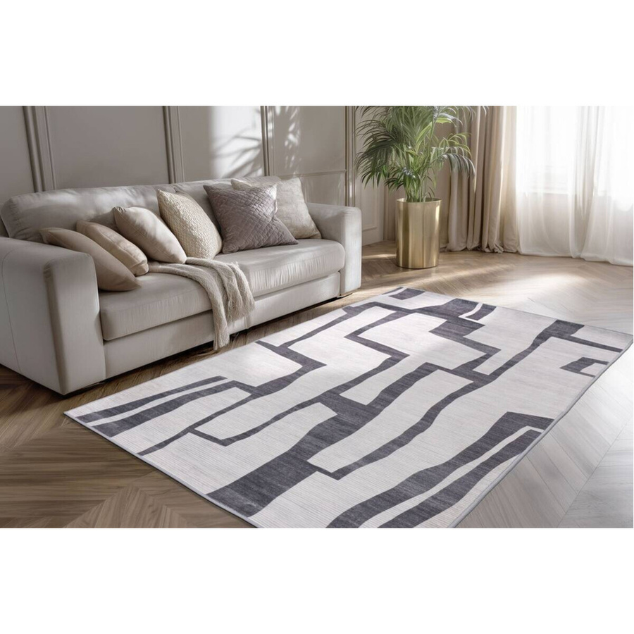 Kayoom Teppich Bluster 325 in Silber, modern und pflegeleicht, B/L: 160 x 230 cm - Bild 2