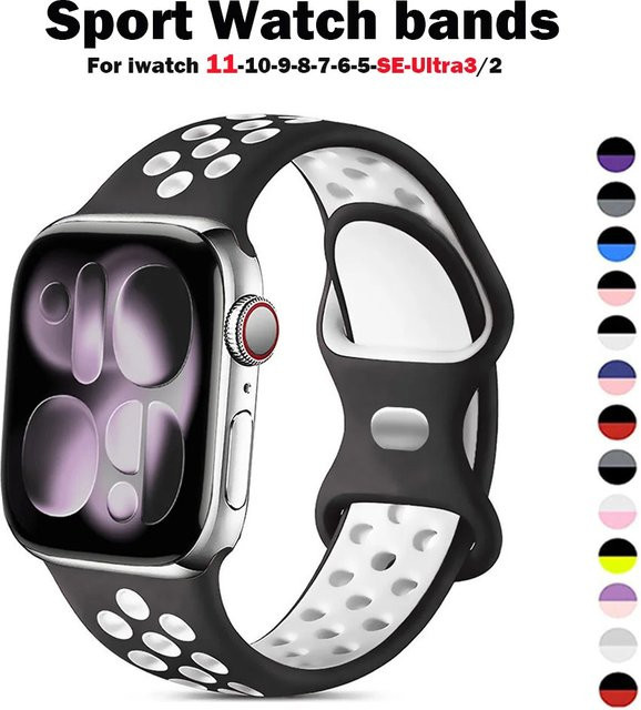 NEY Uhrenarmband Silikon, Schwarz, Unisex - Bild 1
