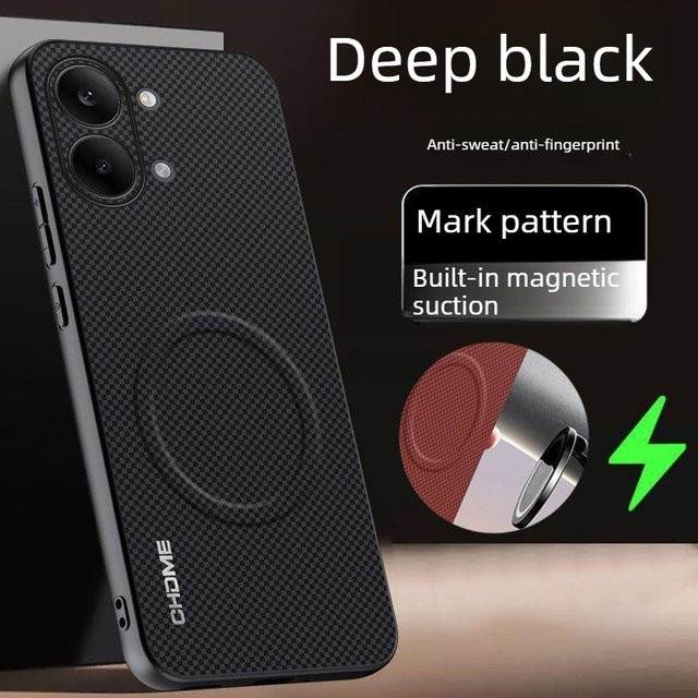 Magnetische Luxus-Schutzhülle für Xiaomi POCO X8 Pro Max X8 Pro F8 Ultra F8 Pro, stoßfest, Farbe: Schwarz - Bild 1