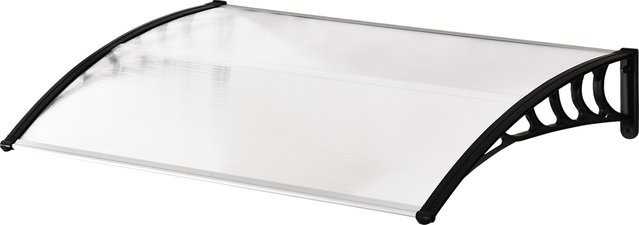 Outsunny Pultbogenvordach Haustür Überdachung aus Polycarbonat mit UV-Schutz, Weiß, B/H: 150 x 90 cm - Bild 1