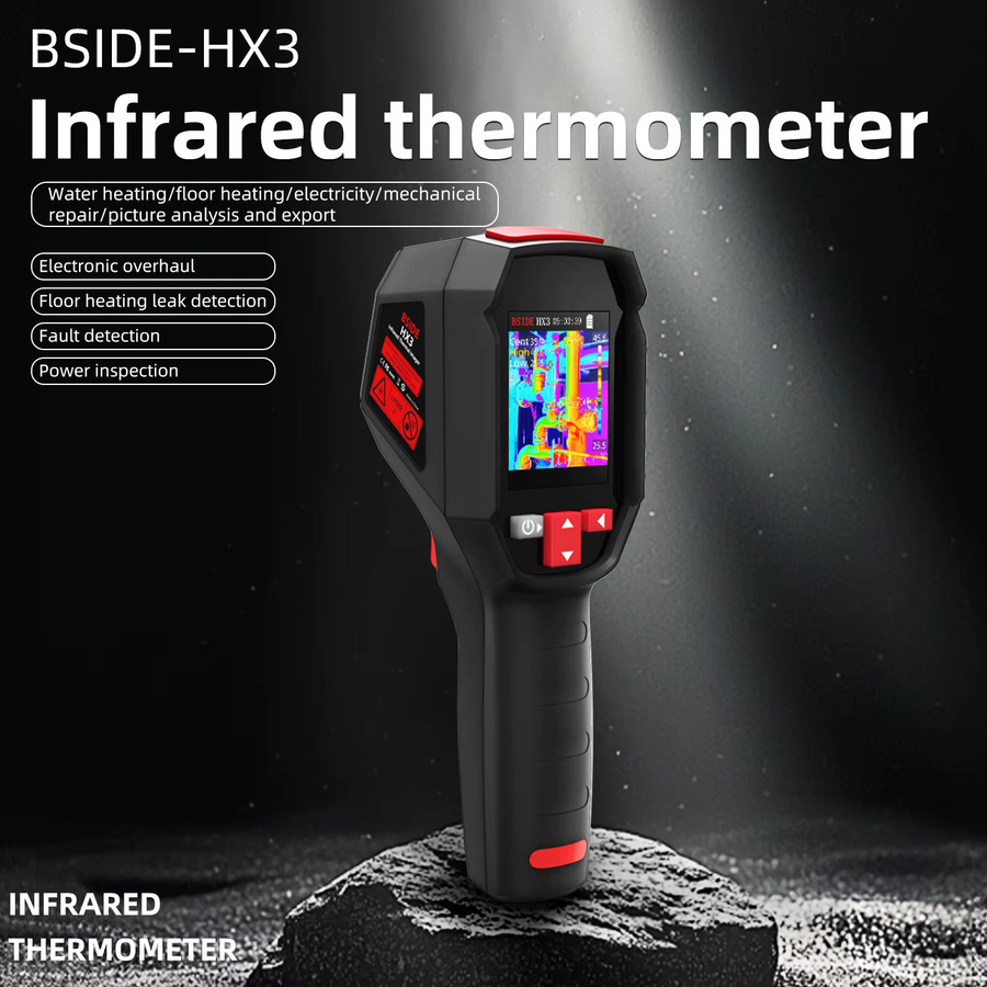 BSIDE Hand-Wärmebildkamera in Schwarz mit 240 x 240 Auflösung, 15 Farbpaletten und PC-Analysesoftware für Stromkreistests (Temperaturbereich -20 bis 550 °C) - Bild 7