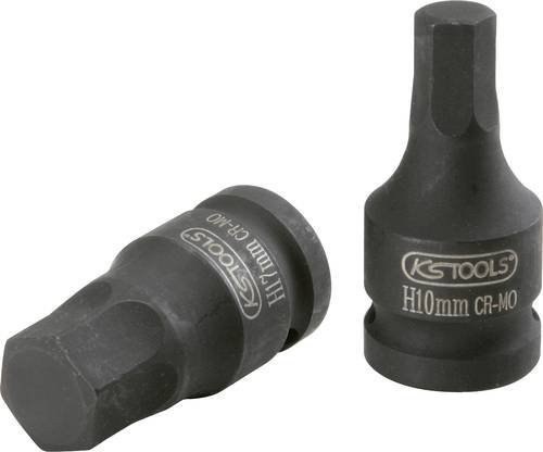 KS Tools Kraft-Bit-Stecknuss Innensechskant kurz 1/8 Zoll mit 1/2 Zoll Aufnahme in Schwarz - Bild 1