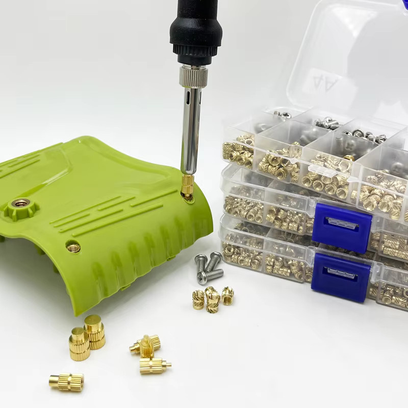 YMAX Messing Einschlagmuttern Set M2 M3 M4 für 3D-Drucker mit Rändelgewinde in Gold - Bild 2