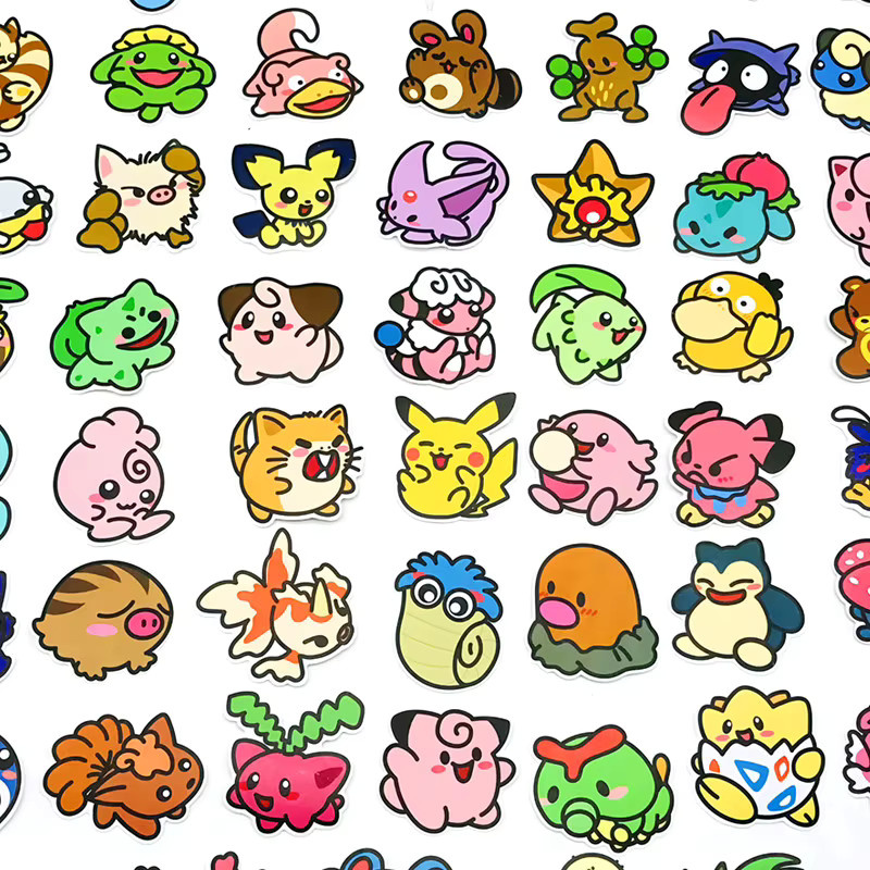 TAKARA TOMY Kawaii Anime Taschenmonster Aufkleber, 53-teiliges Set - Bild 6