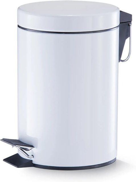 Zeller Kosmetikeimer aus Metall in Weiß, B/H/T: 17 x 26 x 17 cm - Bild 1