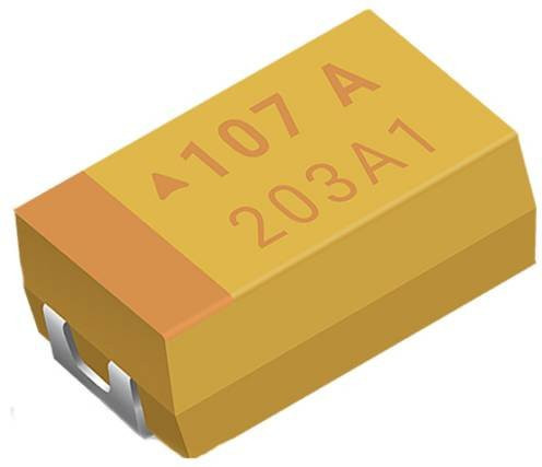 AVX TAJD106K025SNJ Tantal-Kondensator Gelb, B/T/H: 7,3 x 4,3 x 2,8 mm - Bild 1