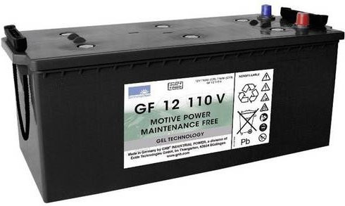 GNB Sonnenschein GF 12 110V Blei-Gel Akku 12V 110Ah Konuspol Wartungsfrei B/H/T: 51,3 x 21,9 x 22,3 cm - Bild 1