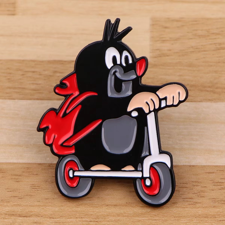 Bandai Brosche, Cartoon-Maulwurf, Emaille, Bunt, Unisex - Bild 4