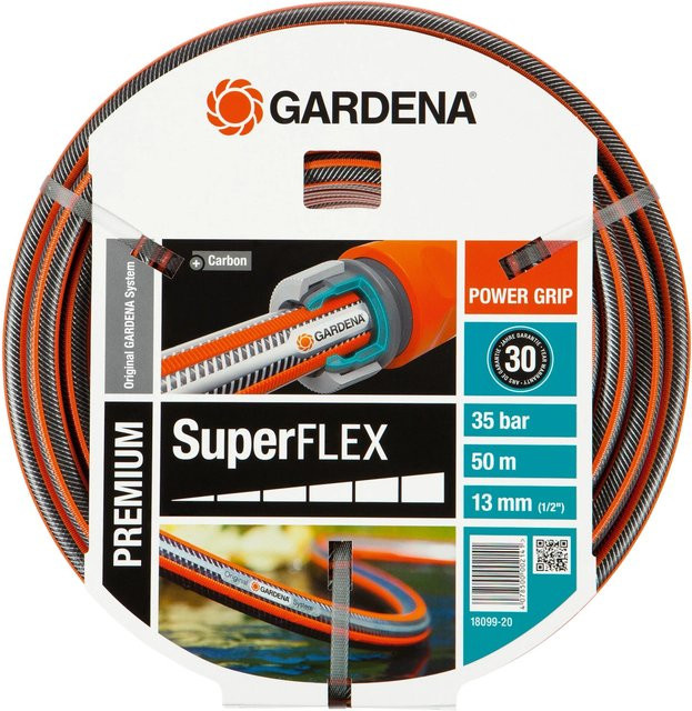 GARDENA Premium SuperFlex Gartenschlauch, 50 m, Anthrazit/Grau, Durchmesser: 13 mm - Bild 1