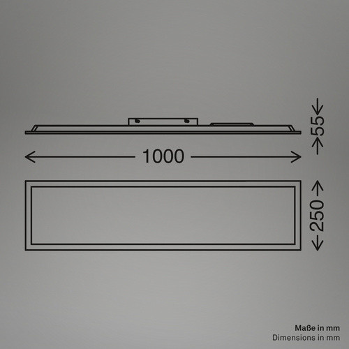 Briloner LED-Panel Simple in Weiß, 22 W, 2300 lm, 4000 K, H x L x B: 6 x 100 x 25 cm - Bild 5