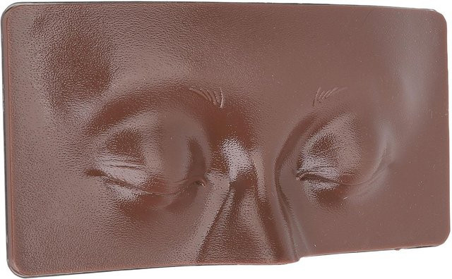 Koogeelife Make-up Übungsgesicht 3D Silikon, braun, mit 8 Kosmetikpinseln - Bild 1