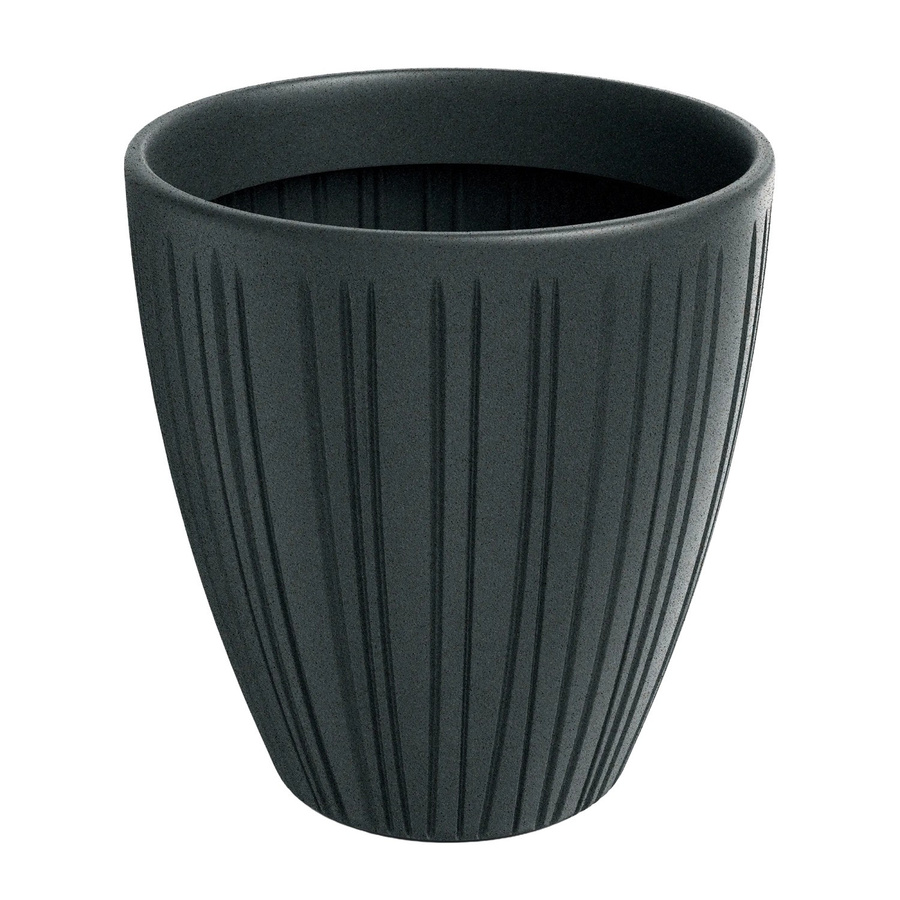 Prosperplast Blumentopf Fero Mitte in Blau-Grau mit Rippenstruktur, Durchmesser: 48 cm, Höhe: 50 cm - Bild 2