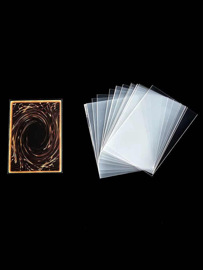 ZYF Kartenhüllen transparent, 5 Packungen à 100 Stück, wasserdichter Kartenschutz für Game Idol Albumkarten, B/H: 61 x 88 mm und 65 x 90 mm - Bild 5