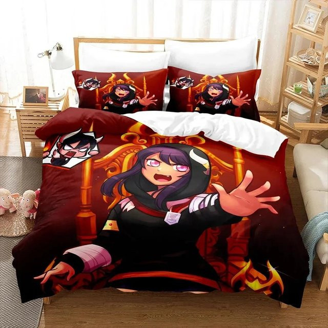 Aphmau Anime Bettwäsche-Set mit Bettbezug und Kissenbezug aus Mikrofaser, Mehrfarbig, B x H: 173 x 218 cm - Bild 1